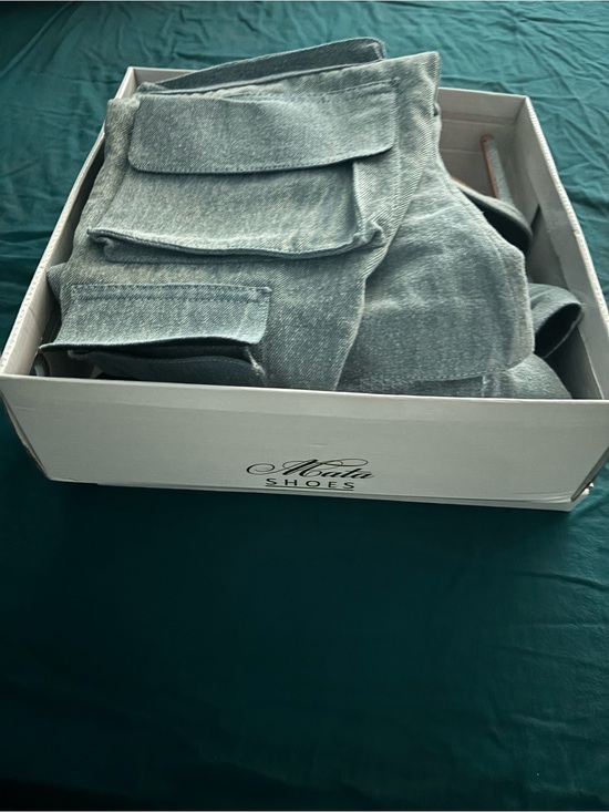 Shoes - Women’s Cargo Jeans in Washed Teal - Unbranded